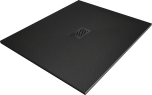 Mexen Hugo plato de ducha rectangular SMC 110 x 100 cm, negro, cubierta negra - 42701011-B