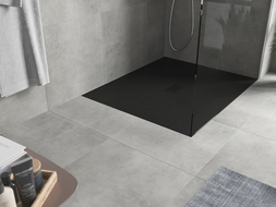 Mexen Hugo rectangular shower tray SMC 140 x 100 cm, black, black cover - 42701014-B