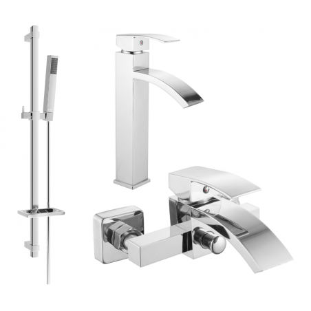 Mexen Libra DQ77 bathtub set, chrome - 745113DQ77-00