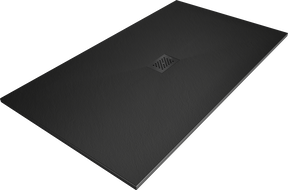 Mexen Hugo plato de ducha rectangular SMC 150 x 100 cm, negro, tapa negra - 42701015-B