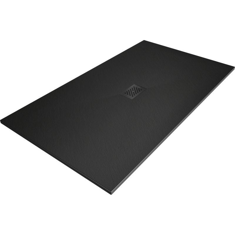 Mexen Hugo rechteckige Duschwanne SMC 200 x 100 cm, schwarz, schwarze Abdeckung - 42701020-B