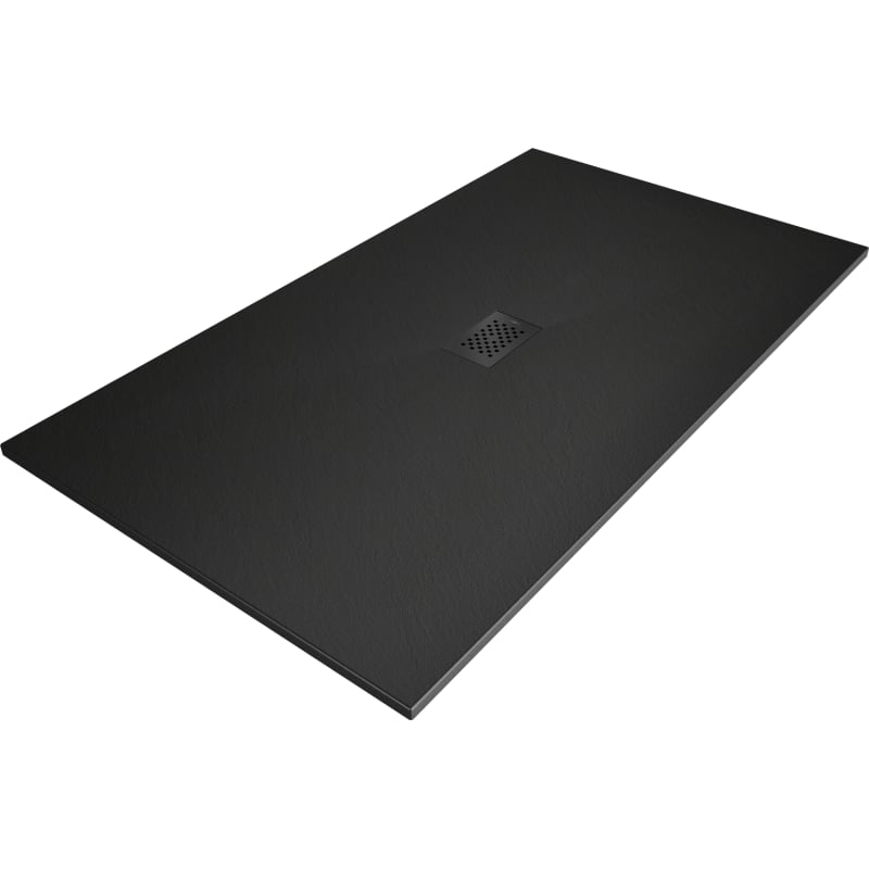 Mexen Hugo rechthoekige SMC douchebak 200 x 100 cm, zwart, zwarte afdekplaat - 42701020-B
