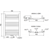 Mexen Ares elektriradiaator 700 x 500 mm, 300 W, must - W102-0700-500-2300-70