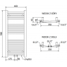 Mexen Ares elektrische radiator 900 x 400 mm, 300 W, wit - W102-0900-400-2300-20