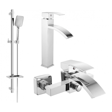 Mexen Libra DQ62 badkarsset, krom - 745113DQ62-00