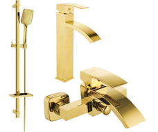 Mexen Libra DQ62 Badewannenset, gold - 745113DQ62-50