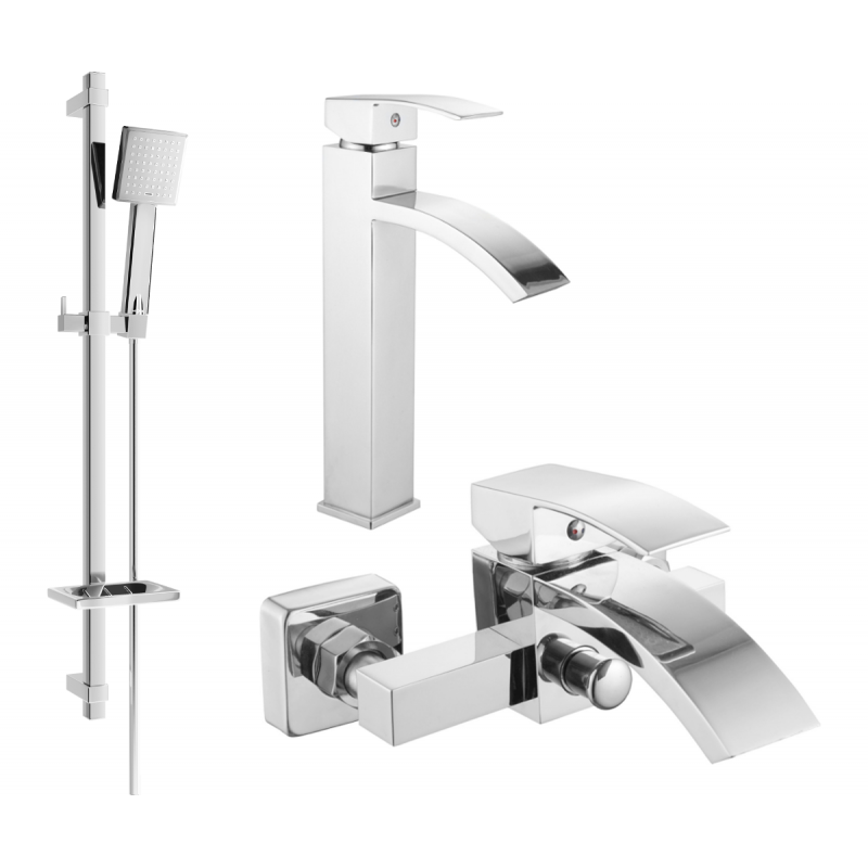 Mexen Libra DQ45 badkarsset, krom - 745113DQ45-00