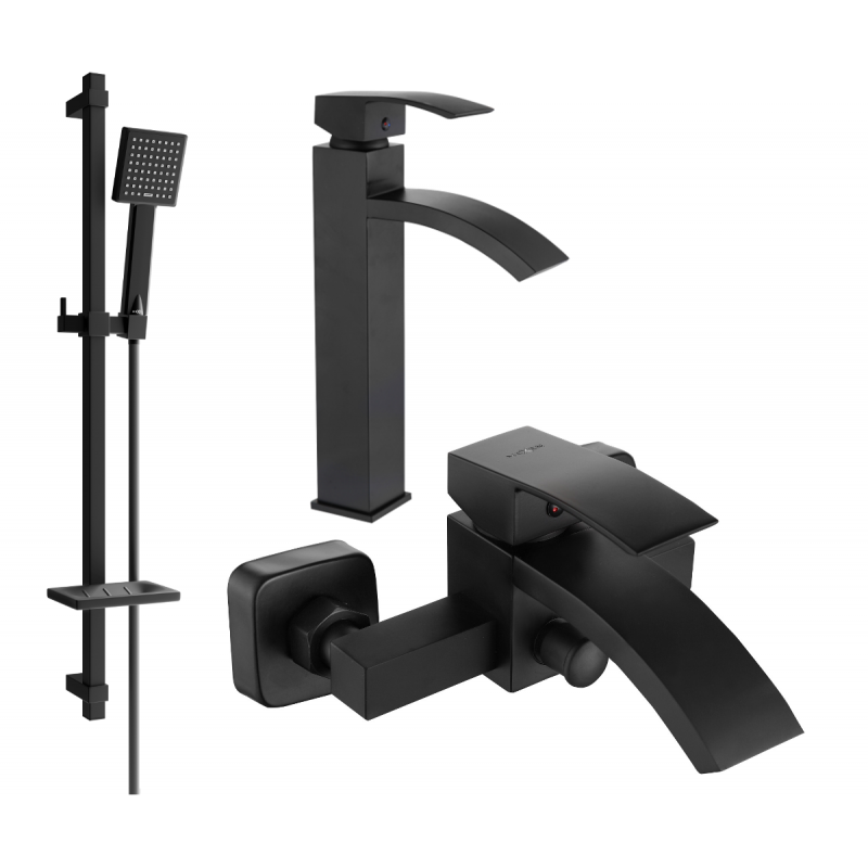 Mexen Libra DQ45 kylpyammekokonaisuus, musta - 745113DQ45-70