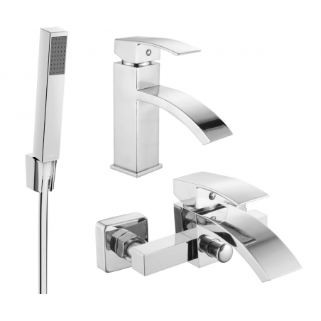 Mexen Libra Conjunto de banho R77, cromado - 745103R77-00