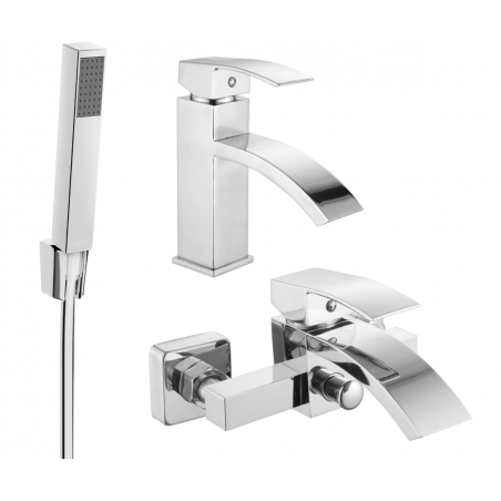 Mexen Libra R77 zestaw wannowy, chrom - 745103R77-00