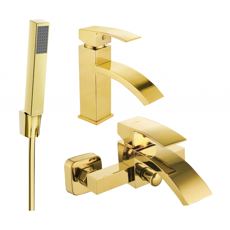 Mexen Libra R77 conjunto de baño, dorado - 745103R77-50