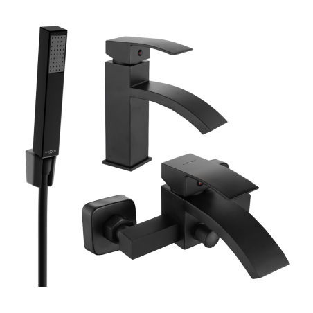 Mexen Libra R77 conjunto de baño, negro - 745103R77-70