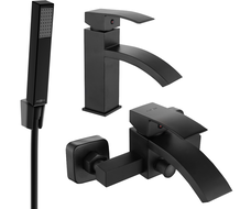 Mexen Libra R77 conjunto de banho, preto - 745103R77-70