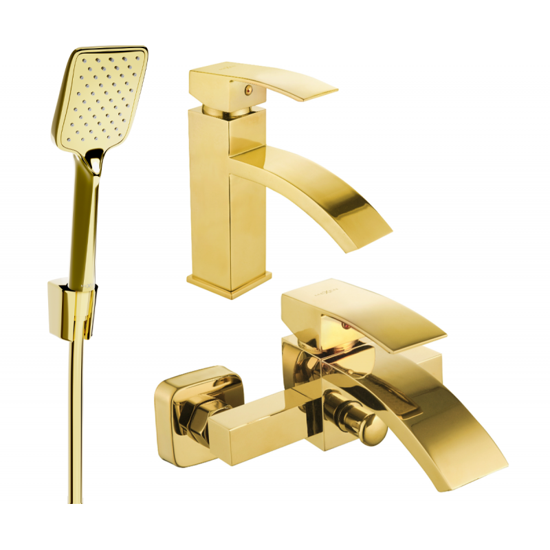 Mexen Libra R62 badkarssats, guld - 745103R62-50