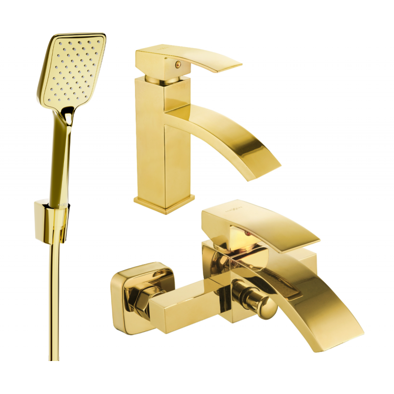 Mexen Libra R62 conjunto de baño, dorado - 745103R62-50