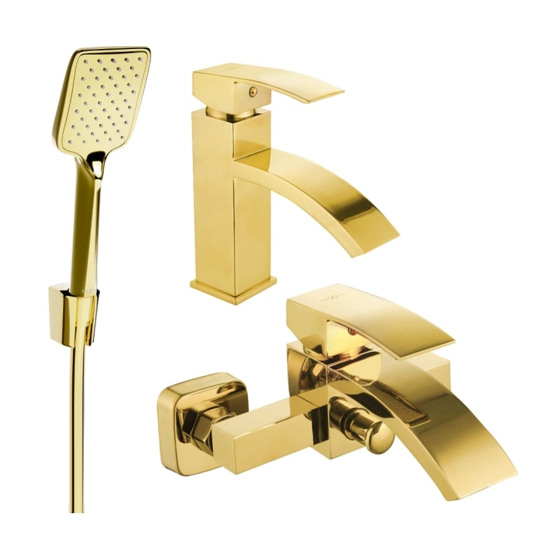Mexen Libra R62 Gold Bathtub Set - 745103R62-50