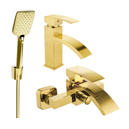 Mexen Libra R62 Badewannenset, golden - 745103R62-50