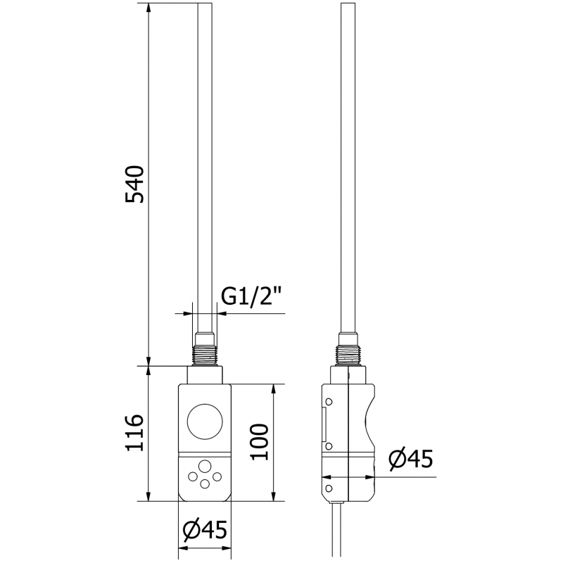 Mexen Ares grzejnik elektryczny 1500 x 600 mm, 600 W, złoty - W102-1500-600-2600-50