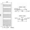 Mexen Ares elektriline radiaator 1500 x 600 mm, 900 W, valge - W102-1500-600-2900-20