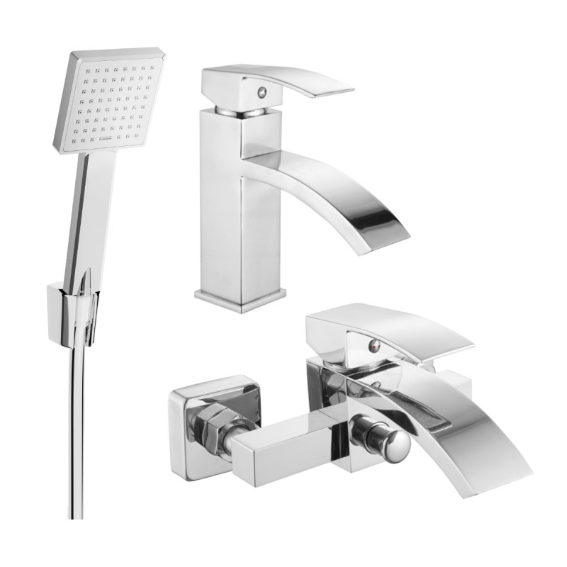 Mexen Libra R45 bathtub set, chrome - 745103R45-00