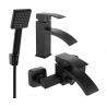 Mexen Libra R45 Badewannenset, schwarz - 745103R45-70