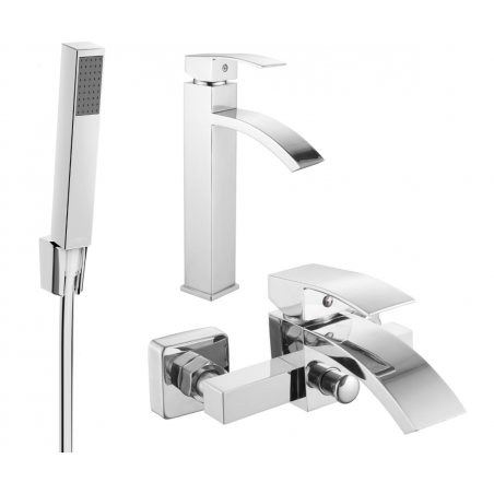 Mexen Libra R77 ensemble de bain, chrome - 745113R77-00