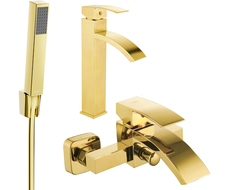 Mexen Libra R77 ensemble de baignoire, or - 745113R77-50