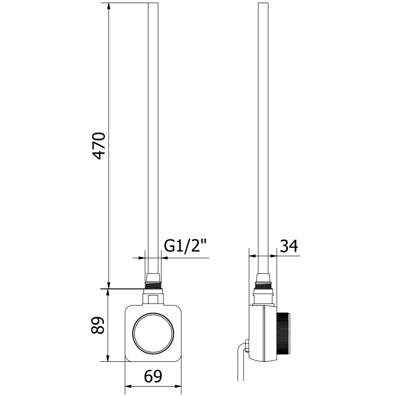 Mexen Ares radiador eléctrico 1200 x 500 mm, 500 W, blanco - W102-1200-500-6500-20