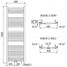 Mexen Ares grzejnik elektryczny 1500 x 500 mm, 600 W, czarny - W102-1500-500-6600-70