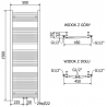 Mexen Ares radiador eléctrico 1500 x 500 mm, 600 W, negro - W102-1500-500-6600-70