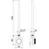 Mexen Ares radiador eléctrico 1500 x 500 mm, 600 W, negro - W102-1500-500-6600-70