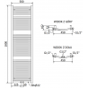 Mexen Ares elektrische radiator 1800 x 500 mm, 900 W, wit - W102-1800-500-6900-20