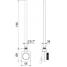 Mexen Ares grzejnik elektryczny 1800 x 500 mm, 900 W, czarny - W102-1800-500-6900-70