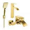 Mexen Libra R62 bathtub set, gold - 745113R62-50