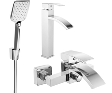 Mexen Libra R62 badkar set, krom - 745113R62-00