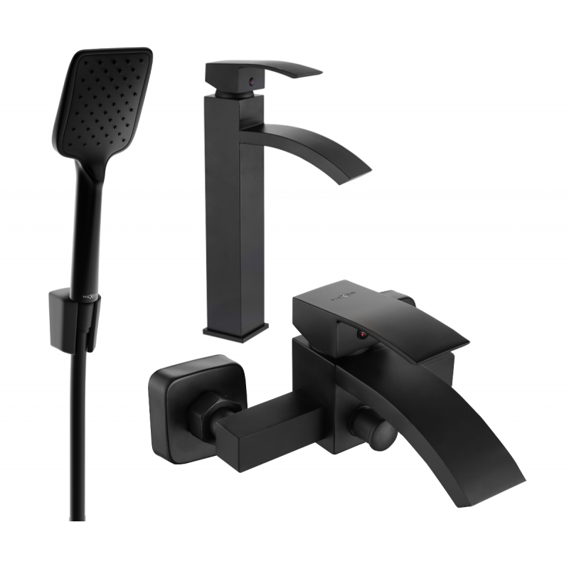 Mexen Libra R62 conjunto de bañera, negro - 745113R62-70