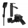 Mexen Libra R62 set za kadu, crni - 745113R62-70