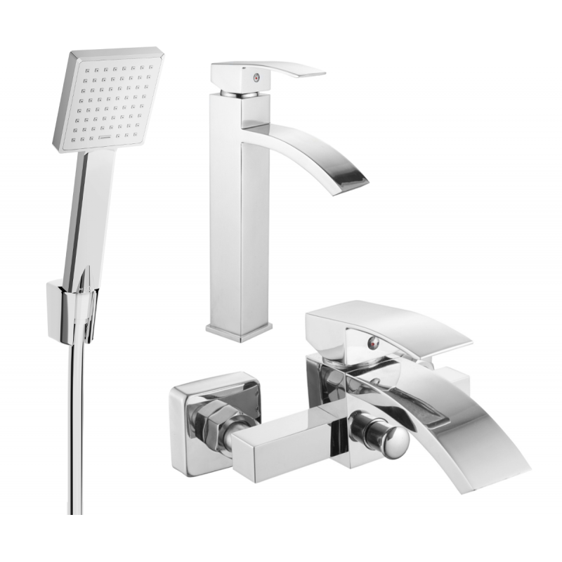 Mexen Libra Conjunto de banheira R45, cromado - 745113R45-00