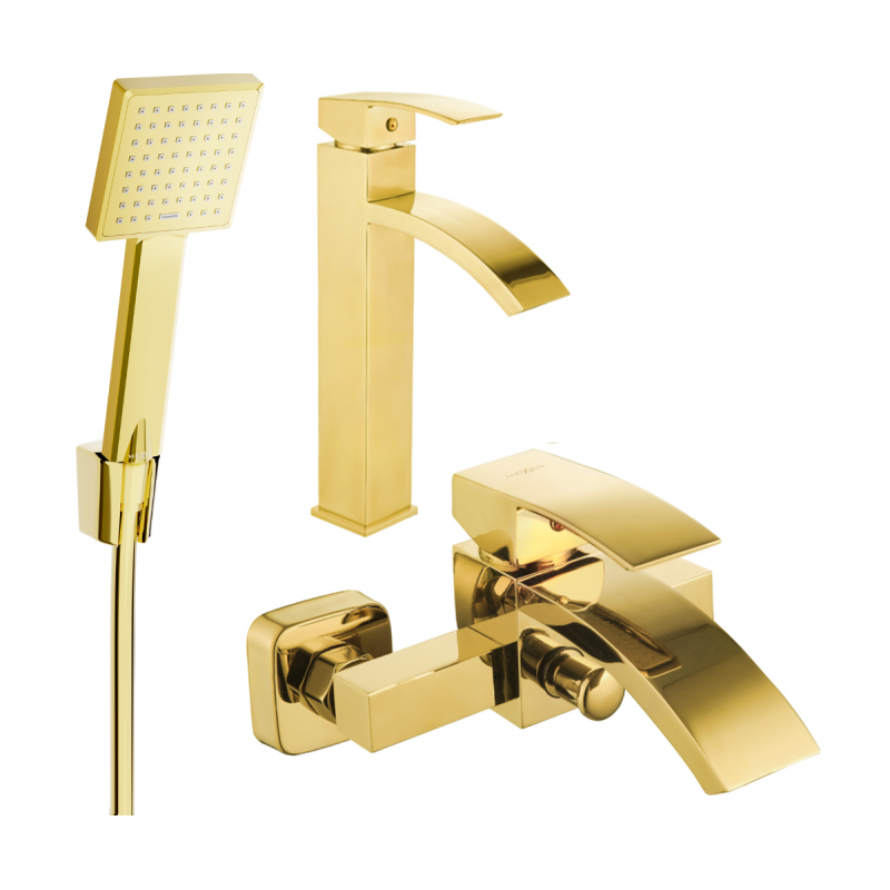 Mexen Libra R45 badkarset, guld - 745113R45-50