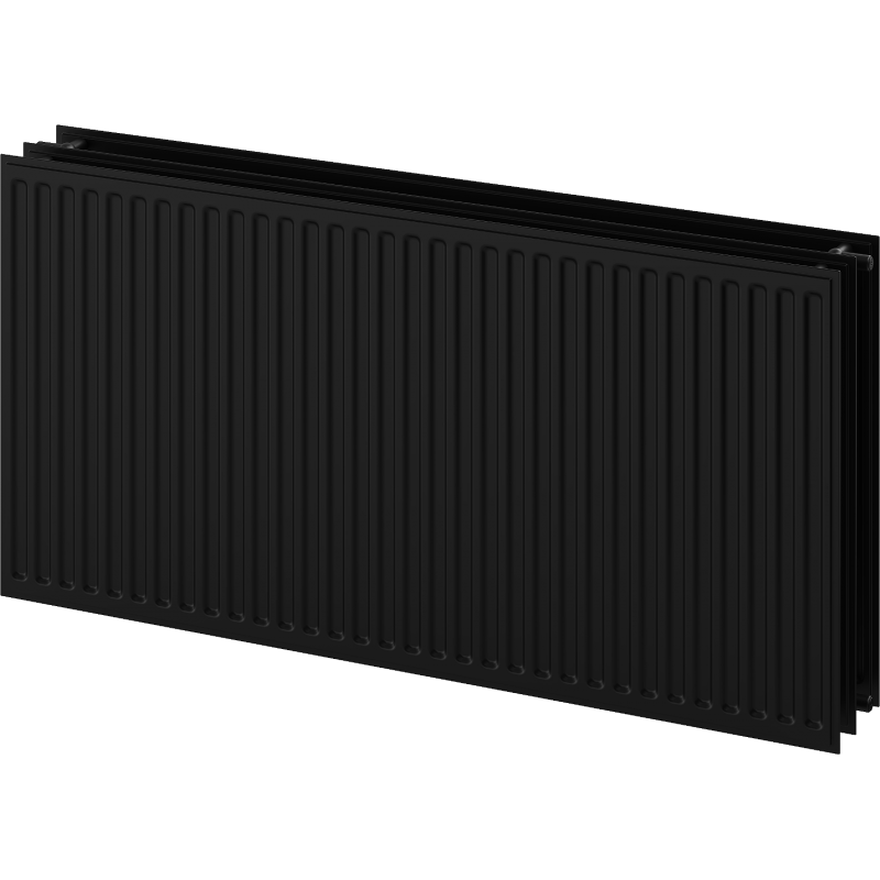 Mexen CH30 Hygiene Heizkörper flach 300 x 1400 mm, seitliche Anschluss, 1221 W, schwarz - W430H-030-140-70