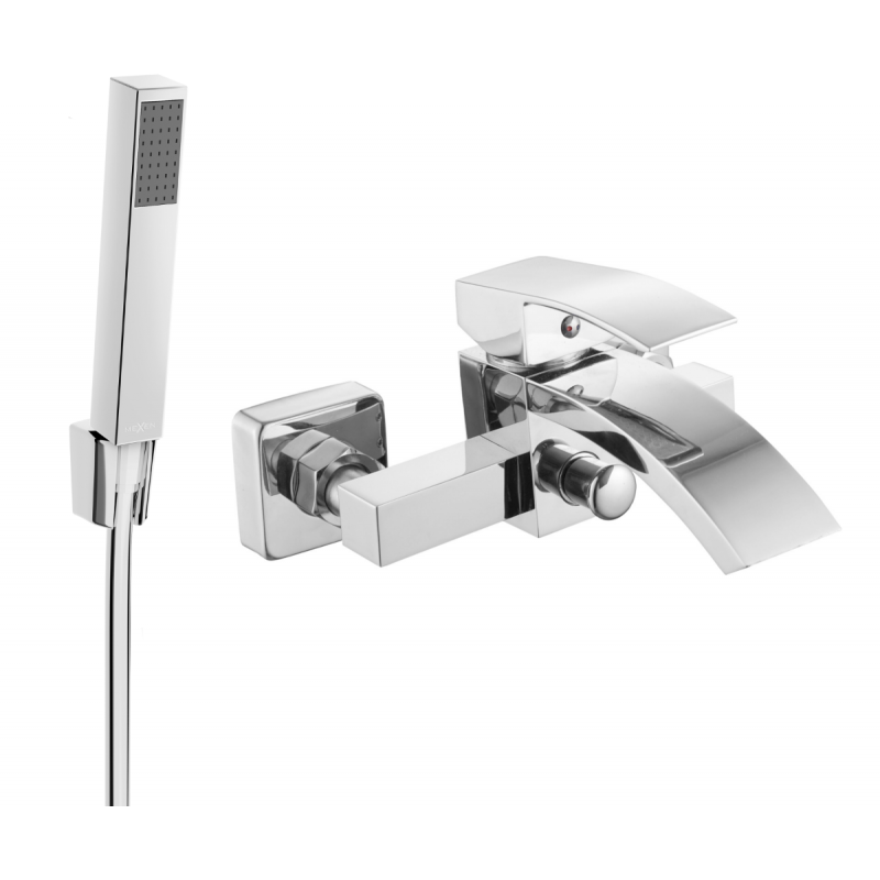 Mexen Libra R77 badmengkraan met doucheset, chroom - 74513R77-00