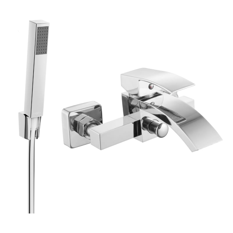 Mexen Libra R77 bathtub faucet with shower set, chrome - 74513R77-00