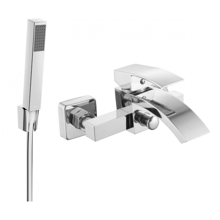 Mexen Libra R77 badmengkraan met doucheset, chroom - 74513R77-00
