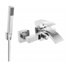 Mexen Libra R77 bathtub faucet with shower set, chrome - 74513R77-00