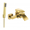 Mexen Libra R77 bathtub faucet with shower set, gold - 74513R77-50