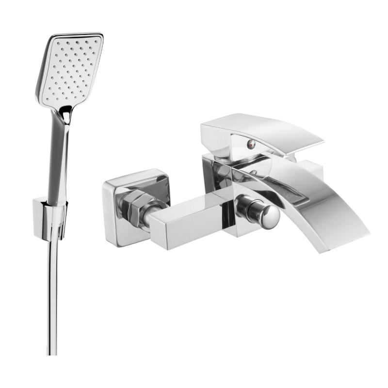 Mexen Libra R62 bathtub faucet with shower set, chrome - 74513R62-00