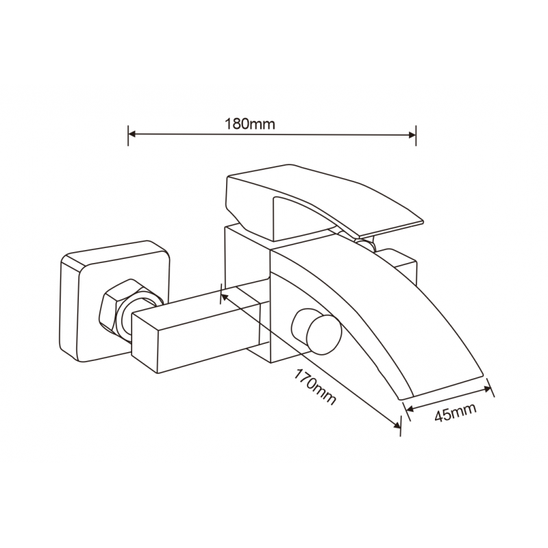 Mexen Libra R62 Badewannenarmatur mit Duschset, Gold - 74513R62-50