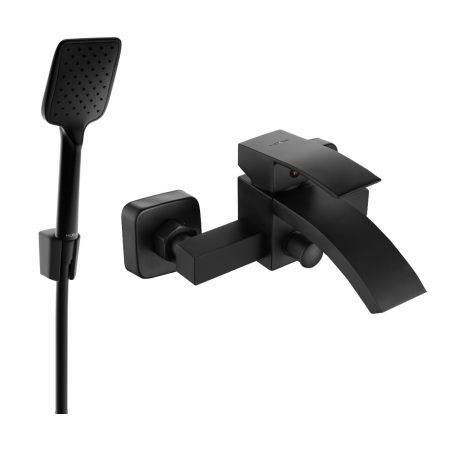 Mexen Libra R62 mitigeur de baignoire avec ensemble de douche, noir - 74513R62-70