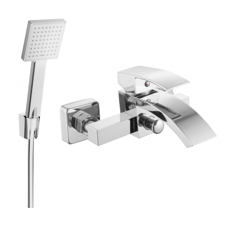 Mexen Libra R45 batería de bañera con conjunto de ducha, cromo - 74513R45-00