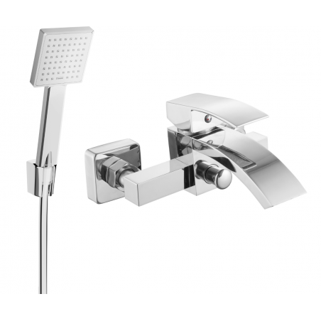 Mexen Libra R45 grifo de bañera con conjunto de ducha, cromo - 74513R45-00